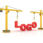 the word "logo" being constructed