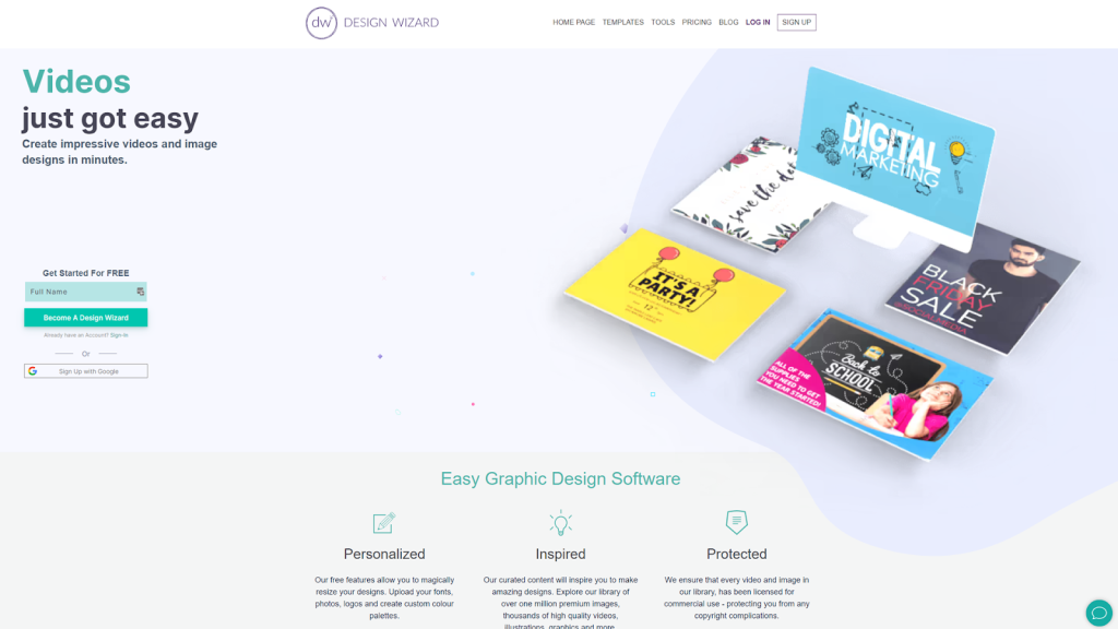 Design Wizard Homepage