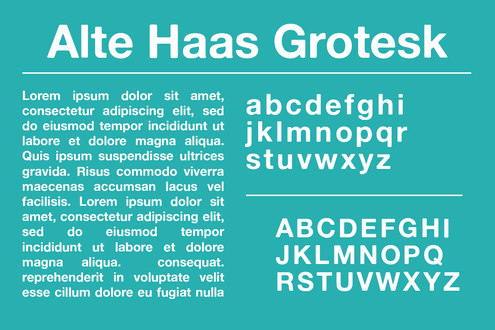 Example of Sans Serif font