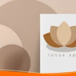 A minimalist logo design for a spa