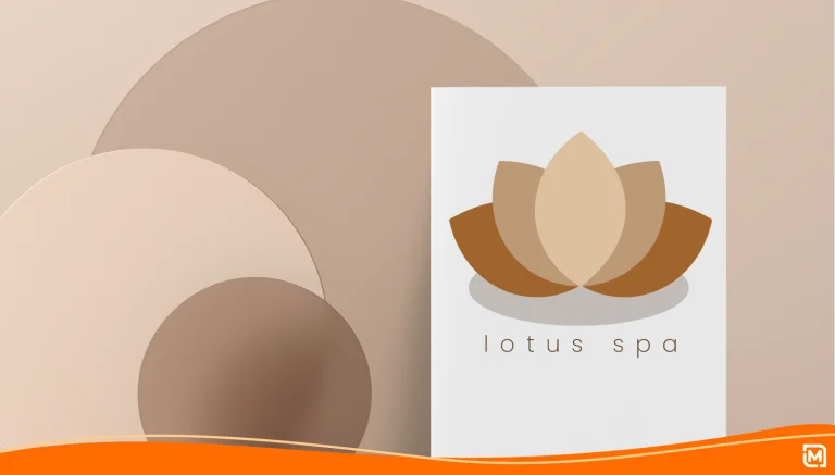 A minimalist logo design for a spa