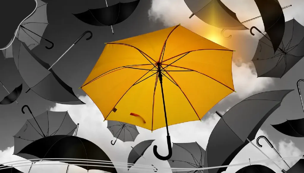 Umbrella Yellow Black.