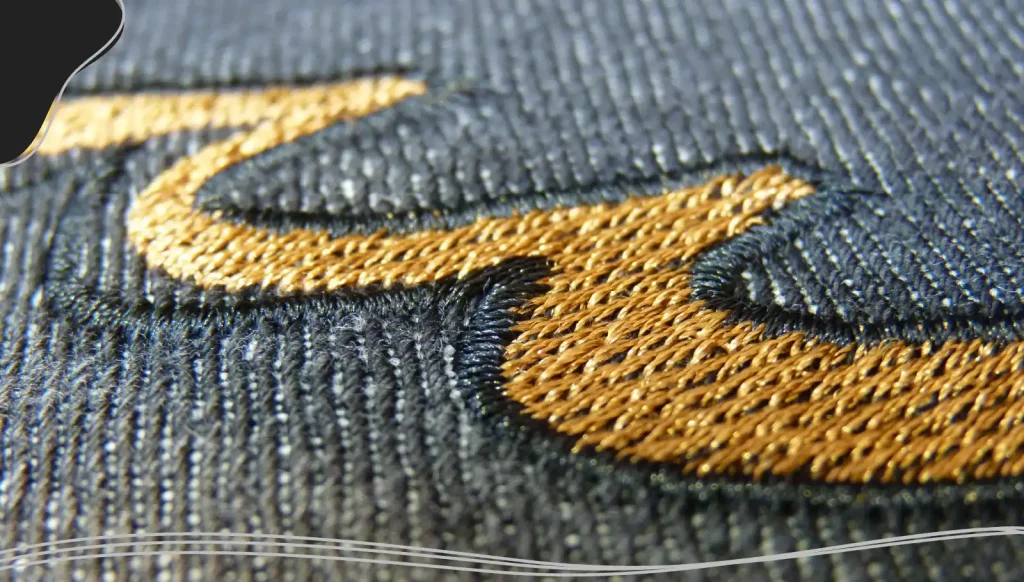 Macro shot of the pockets of jeans pants.