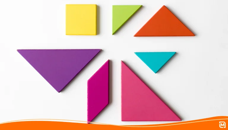 Colorful shapes that can be used in geometric logo designs